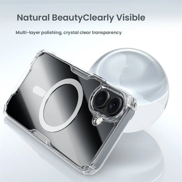 NILLKIN Pro Series for iPhone 16 Plus Case Compatible with MagSafe TPU+PC Ultra Clear Phone Case - Transparent - 6