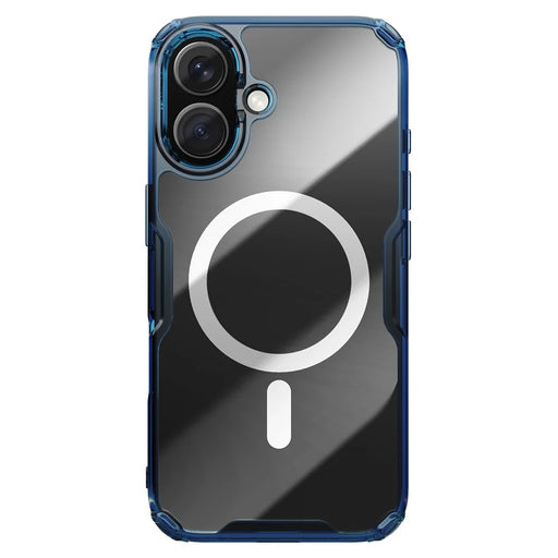 NILLKIN Nature Pro Series for iPhone 16 Case Compatible with MagSafe TPU + PC Ultra Clear Phone Case - Blue - 1