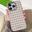 For iPhone 14 Pro Max Case Grid Pattern TPU+PC Matte Finish Phone Cover - 1