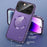 For iPhone 16 Pro Max Case Compatible with MagSafe Double-Sided Tempered Glass+Metal Phone Cover - Dard Purple / HD Clear - 3