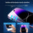 For iPhone 16 Pro Max Case Compatible with MagSafe Double-Sided Tempered Glass+Metal Phone Cover - Dard Purple / HD Clear - 4