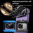 For iPhone 16 Pro Max Case Compatible with MagSafe Double-Sided Tempered Glass+Metal Phone Cover - Dard Purple / HD Clear - 5