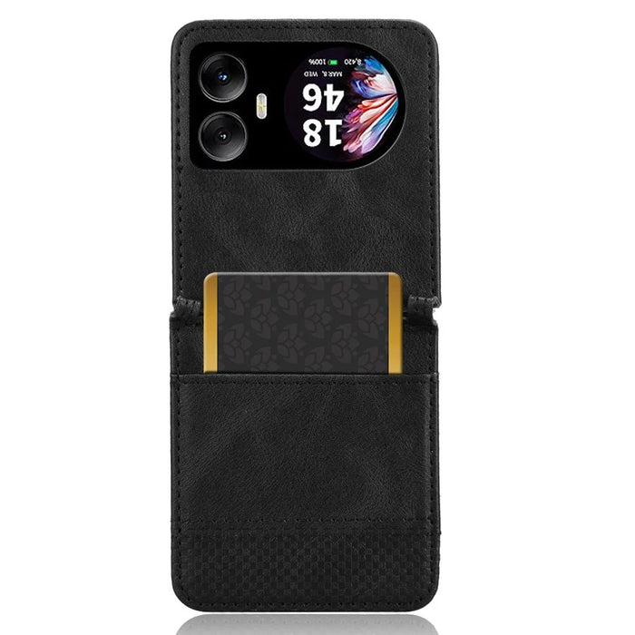 For Blackview Hero 10 4G Case Retro Texture Leather+PC Phone Cover with Card Slot - Black - 2