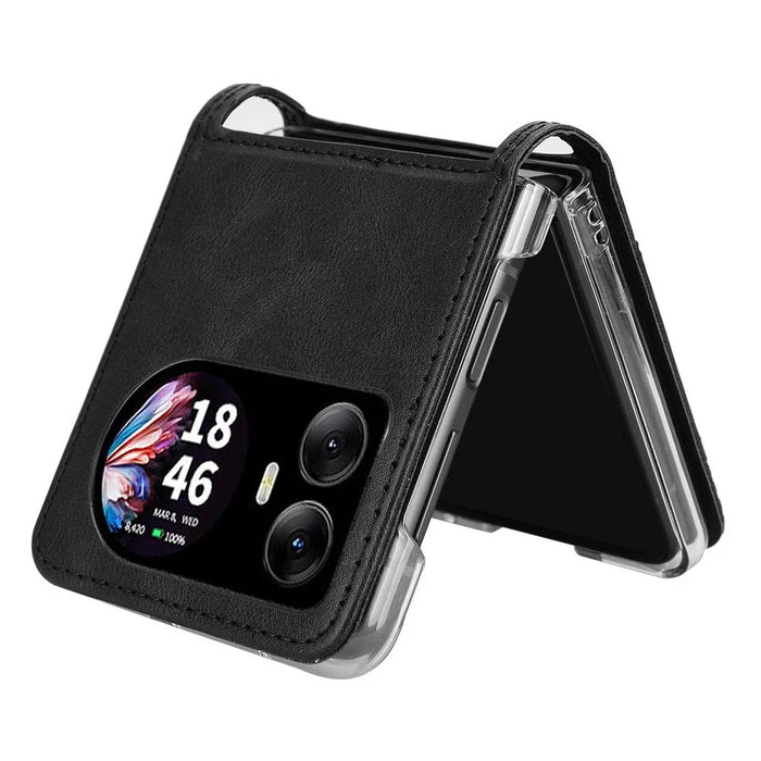 For Blackview Hero 10 4G Case Retro Texture Leather+PC Phone Cover with Card Slot - Black - 4