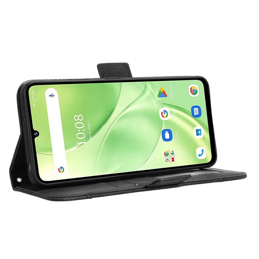 For Umidigi G9 5G / G9A 4G / G9C 4G / G9T 4G / Note 90C / Note 90A / Note 90 Leather Case Phone Wallet Cover with Multiple Card Slots - Black - 3