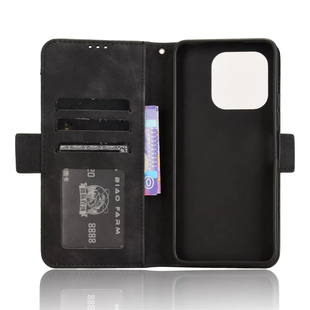 For Umidigi G9 5G / G9A 4G / G9C 4G / G9T 4G / Note 90C / Note 90A / Note 90 Leather Case Phone Wallet Cover with Multiple Card Slots - Black - 5