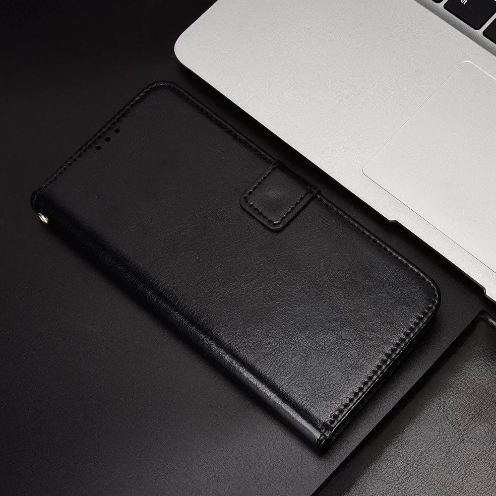 For Umidigi G9 5G / G9A 4G / G9C 4G / G9T 4G / Note 90C / Note 90A / Note 90 Case Crazy Horse Texture PU Leather Phone Wallet Cover - Black - 7