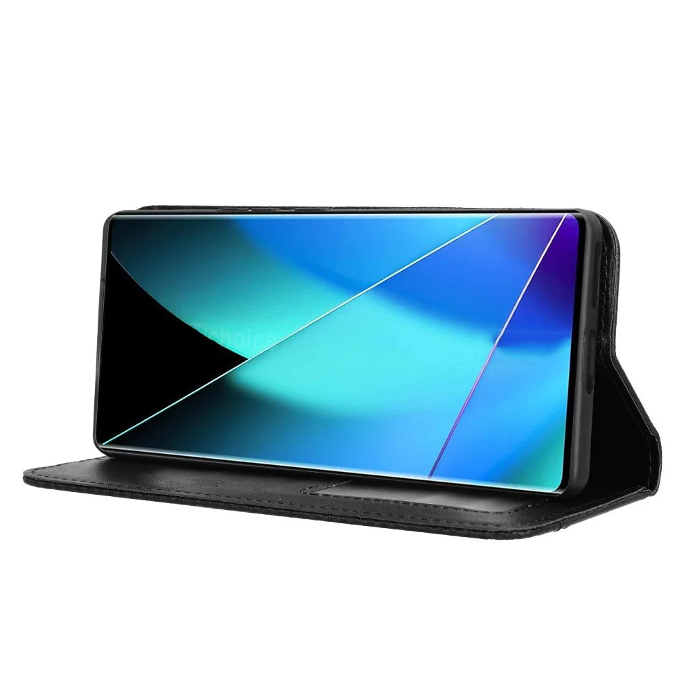 For Infinix Zero 40 4G X6860 Leather Case Wallet Stand Retro Texture Phone Cover - Black - 3