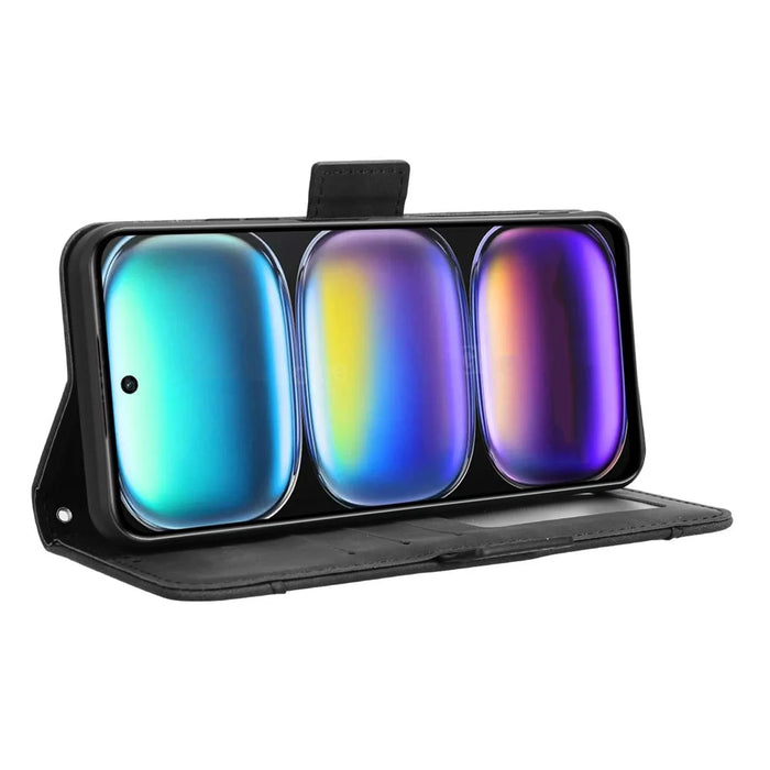 For Infinix Hot 50 4G Leather Case Phone Wallet Cover with Multiple Card Slots - Black - 3
