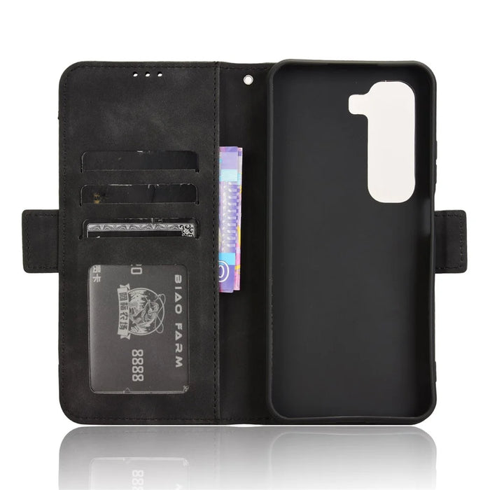 For Infinix Hot 50 4G Leather Case Phone Wallet Cover with Multiple Card Slots - Black - 5
