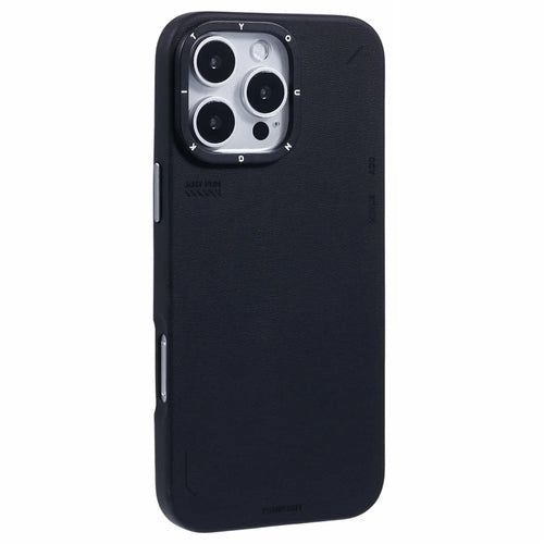 YOUNGKIT For iPhone 16 Pro Max Case Compatible with MagSafe PU Leather + PC Phone Cover - Black - 1