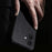 For iPhone 16 Plus Case Wood Texture PU Leather Coated PC+TPU Phone Cover - Black - 4