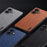 For iPhone 16 Plus Case Wood Texture PU Leather Coated PC+TPU Phone Cover - Black - 7