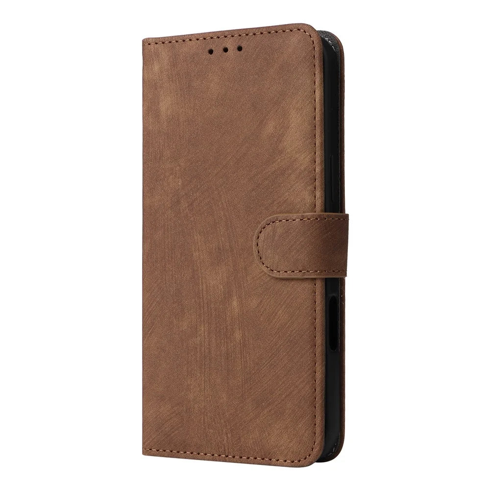 For Realme 13+ 5G / 13 Pro 5G (China) Wallet Case RFID Blocking PU Leather Cover Stand View - Brown - 6