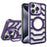 For iPhone 15 Pro Case Compatible with MagSafe Frameless Kickstand PC Phone Cover Carbon Fiber Texture - Purple - 1