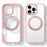 TORRAS Ostand R Fusion For iPhone 16 Pro Case 360 Degree Rotating Kickstand TPU+PC Phone Cover Compatible with MagSafe - Pink - 2