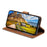 For Samsung Galaxy S25 Ultra Leather Case Splicing Stitching Wallet Stand Phone Cover with Strap - Brown - 3