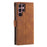 For Samsung Galaxy S25 Ultra Leather Case Splicing Stitching Wallet Stand Phone Cover with Strap - Brown - 7
