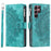 Style 006 For Samsung Galaxy S25 Ultra Wallet Case PU Leather Phone Cover Mandala Flower Pattern - Mint Green - 1