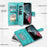 Style 006 For Samsung Galaxy S25 Ultra Wallet Case PU Leather Phone Cover Mandala Flower Pattern - Mint Green - 6