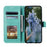 For Samsung Galaxy S25 Ultra Case Imprinted Totem PU Leather Wallet Stand Phone Cover - Mint Green - 2