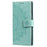 For Samsung Galaxy S25 Ultra Case Imprinted Totem PU Leather Wallet Stand Phone Cover - Mint Green - 4