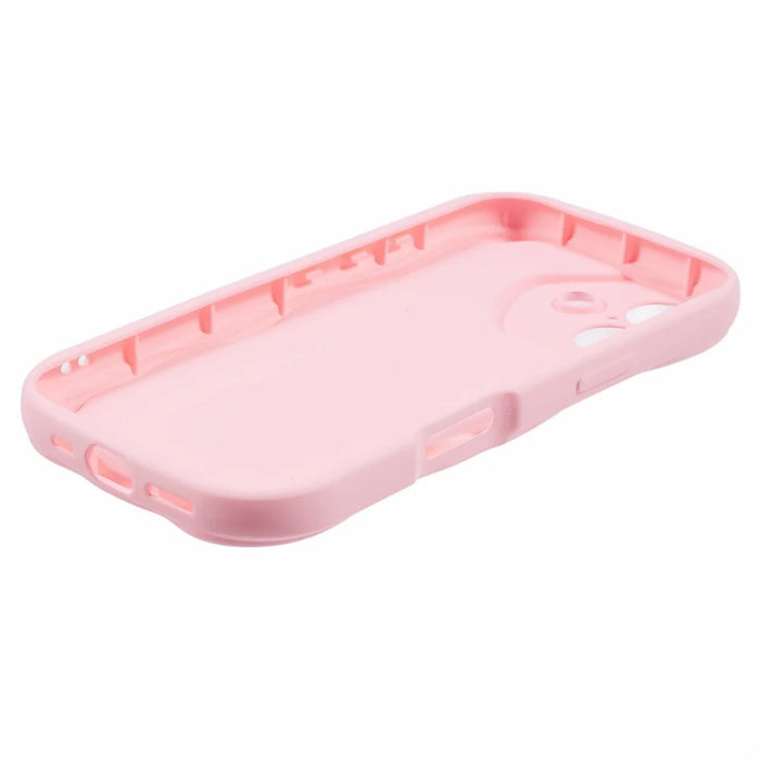 For iPhone 16 Case Candy Color Phone Shell Rubberized TPU Cover - Pink - 4