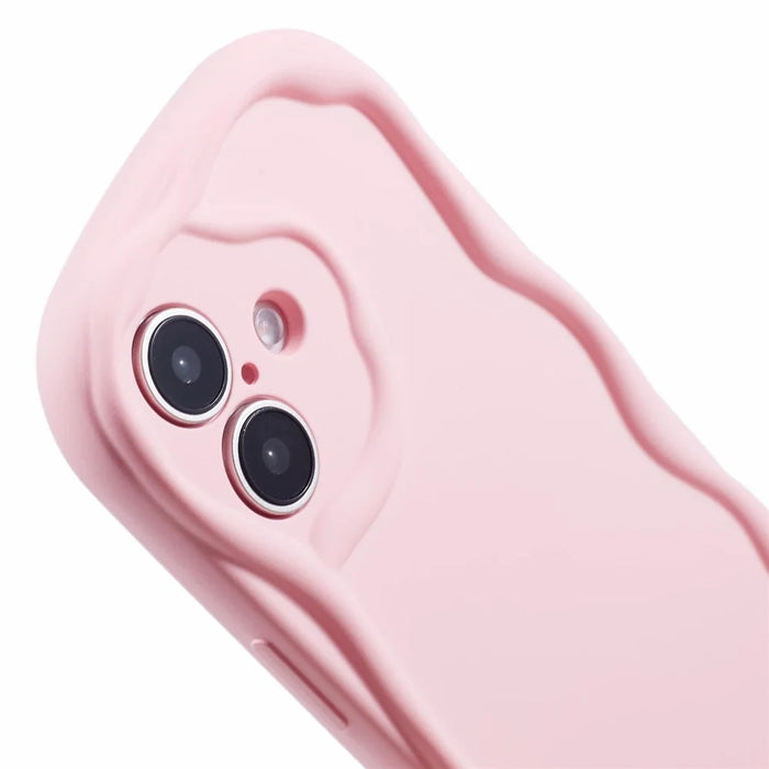 For iPhone 16 Case Candy Color Phone Shell Rubberized TPU Cover - Pink - 6