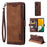 For Samsung Galaxy S25 Wallet Case RFID Blocking Stand Leather Phone Cover - Brown - 6