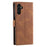 For Samsung Galaxy S25+ Leather Case Splicing Stitching Wallet Stand Phone Cover with Strap - Brown - 7