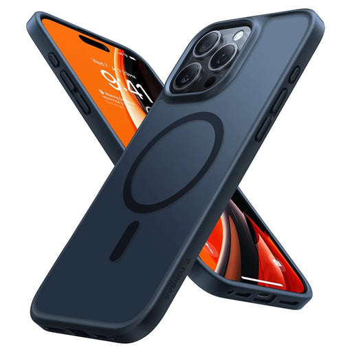 TORRAS Guardian-Mag Series For iPhone 16 Pro Case Compatible with MagSafe Skin-Touch Matte PC+TPU Phone Cover - Black - 1