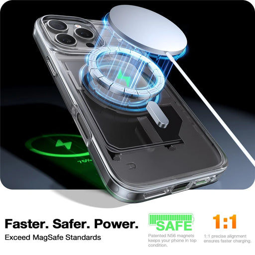 TORRAS Guardian-Mag Series For iPhone 16 Pro Case Compatible with MagSafe TPU Phone Cover - Transparent - 2
