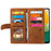 For Samsung Galaxy S25 Case PU Leather Phone Cover with Zipper Wallet 9 Card Slots - Brown - 3