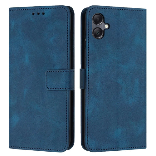For Samsung Galaxy A06 4G Leather Case Solid Color Wallet Protective Phone Cover - Blue - 1