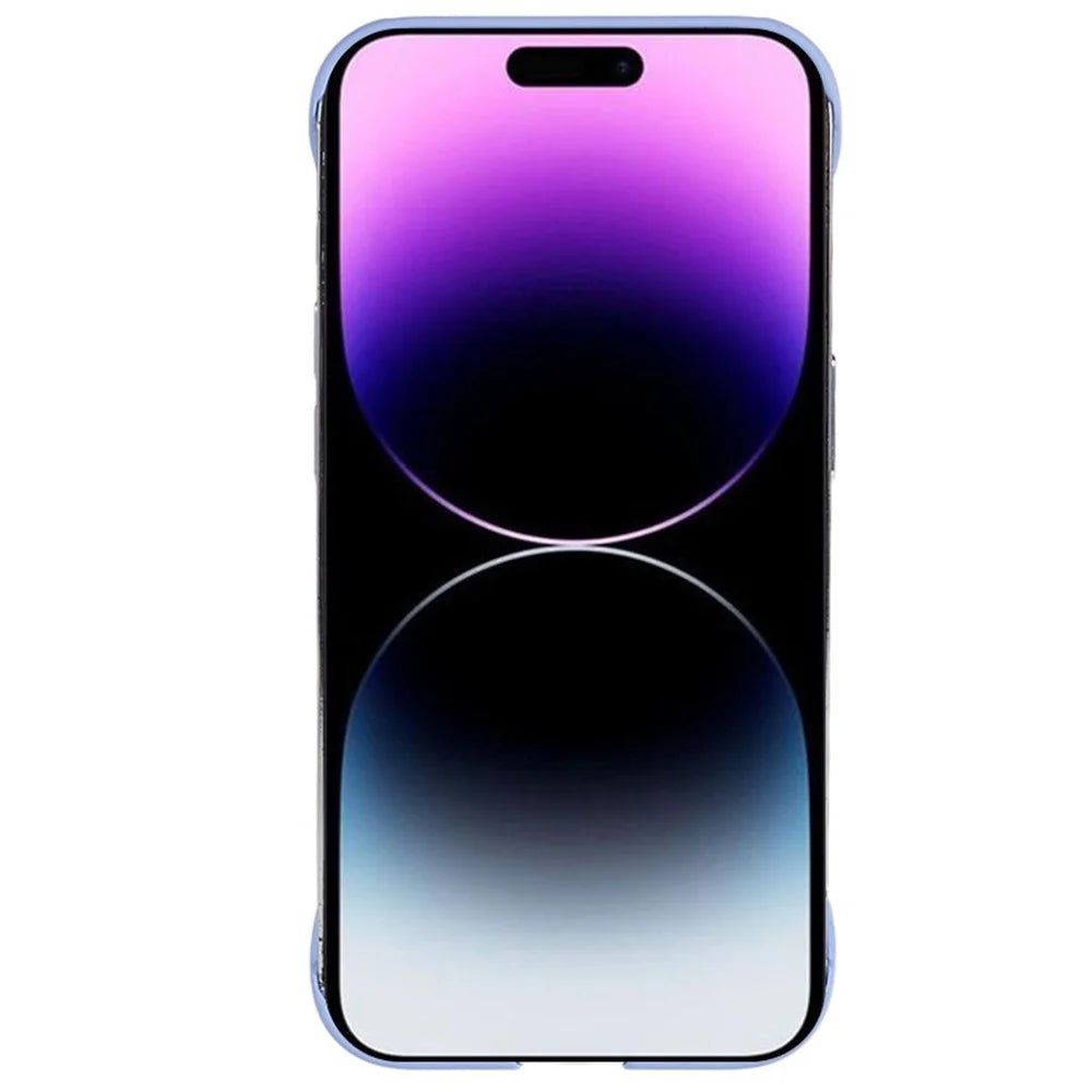For iPhone 16 Pro Max Frameless Case Hard PC Slim Minimalist Phone Cover Skin-Touch - Light Purple - 2