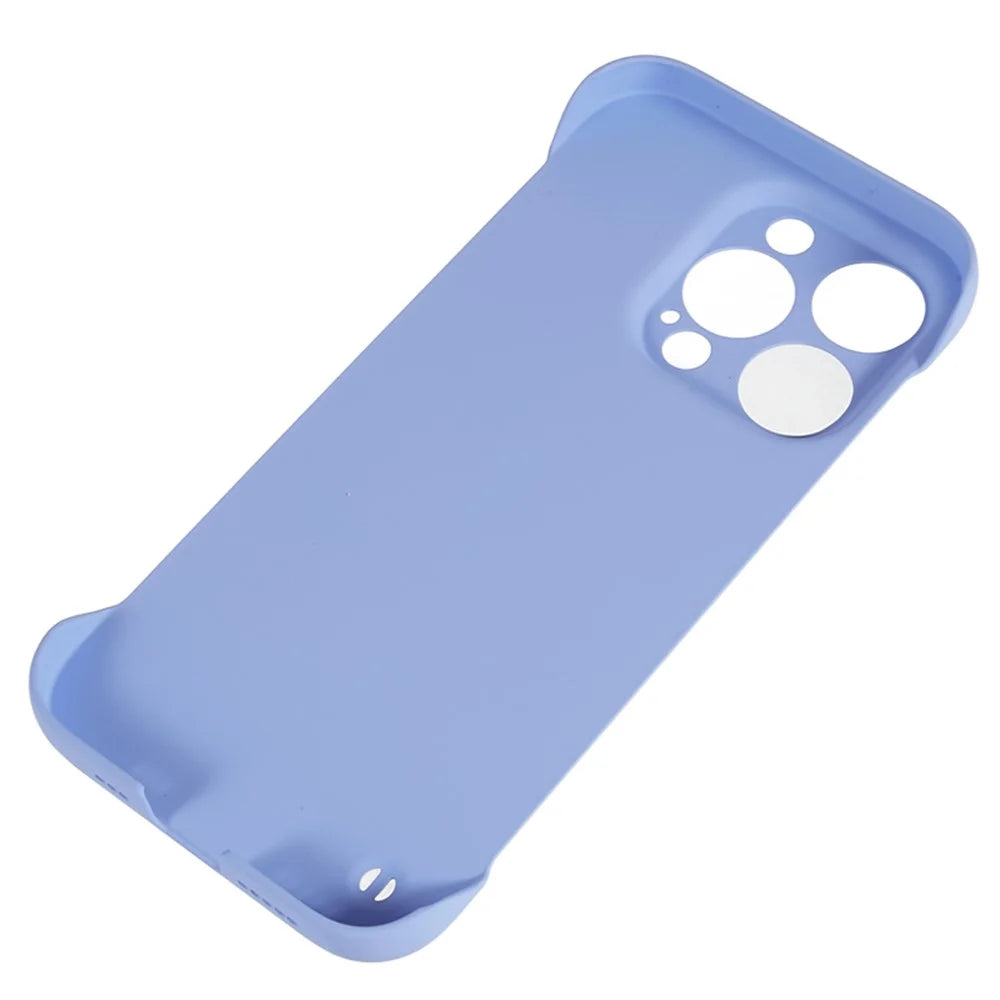For iPhone 16 Pro Max Frameless Case Hard PC Slim Minimalist Phone Cover Skin-Touch - Light Purple - 5