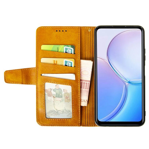 IDEWEI For Google Pixel 9 Pro XL Wallet Phone Case Calf Texture Stand Leather Cover - Orange - 2