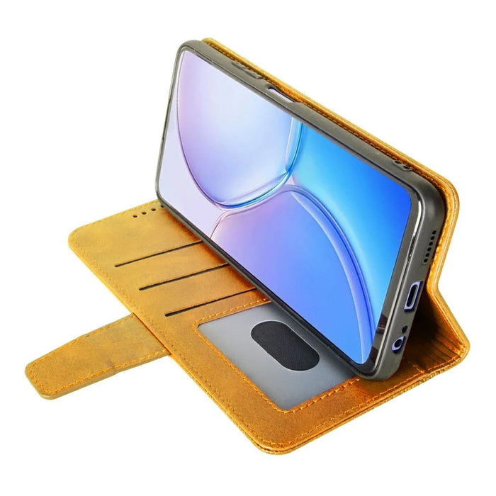 IDEWEI For Google Pixel 9 Pro XL Wallet Phone Case Calf Texture Stand Leather Cover - Orange - 3