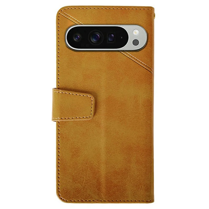 IDEWEI For Google Pixel 9 Pro XL Wallet Phone Case Calf Texture Stand Leather Cover - Orange - 5