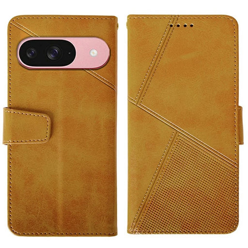 IDEWEI For Google Pixel 9 / 9 Pro Wallet Phone Case Calf Texture Stand Leather Cover - Orange - 1