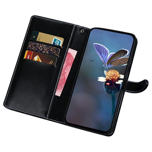 IDEWEI For Google Pixel 9 Pro  /  Pixel 9 Case Crocodile Texture PU Leather Flip Phone Cover - Black - 2