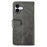 IDEWEI For iPhone 16 Plus Case Leather Wallet Phone Cover Stand Calf Texture - Grey - 5