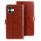 IDEWEI For iPhone 16 Plus Stand Case Crazy Horse Texture Leather Phone Cover - Brown - 1