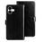 IDEWEI For iPhone 16 Stand Case Crazy Horse Texture Leather Phone Cover - Black - 1
