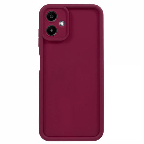 For Samsung Galaxy A06 4G Case Grooved Design TPU Anti-Slip Phone Cover - Red - 1