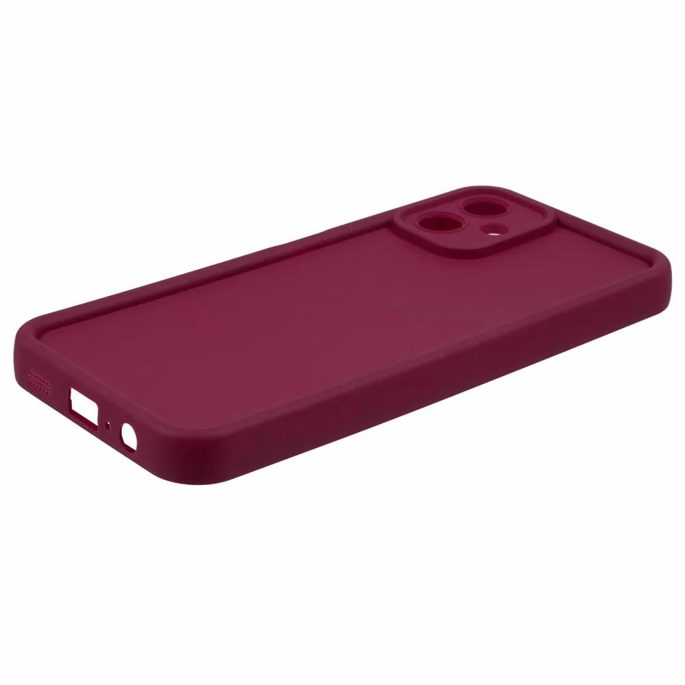 For Samsung Galaxy A06 4G Case Grooved Design TPU Anti-Slip Phone Cover - Red - 5