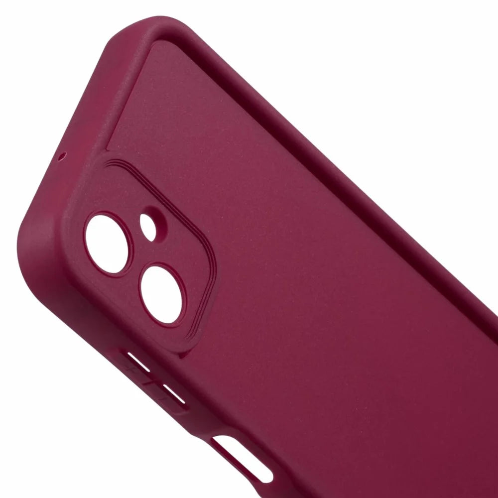 For Samsung Galaxy A06 4G Case Grooved Design TPU Anti-Slip Phone Cover - Red - 6