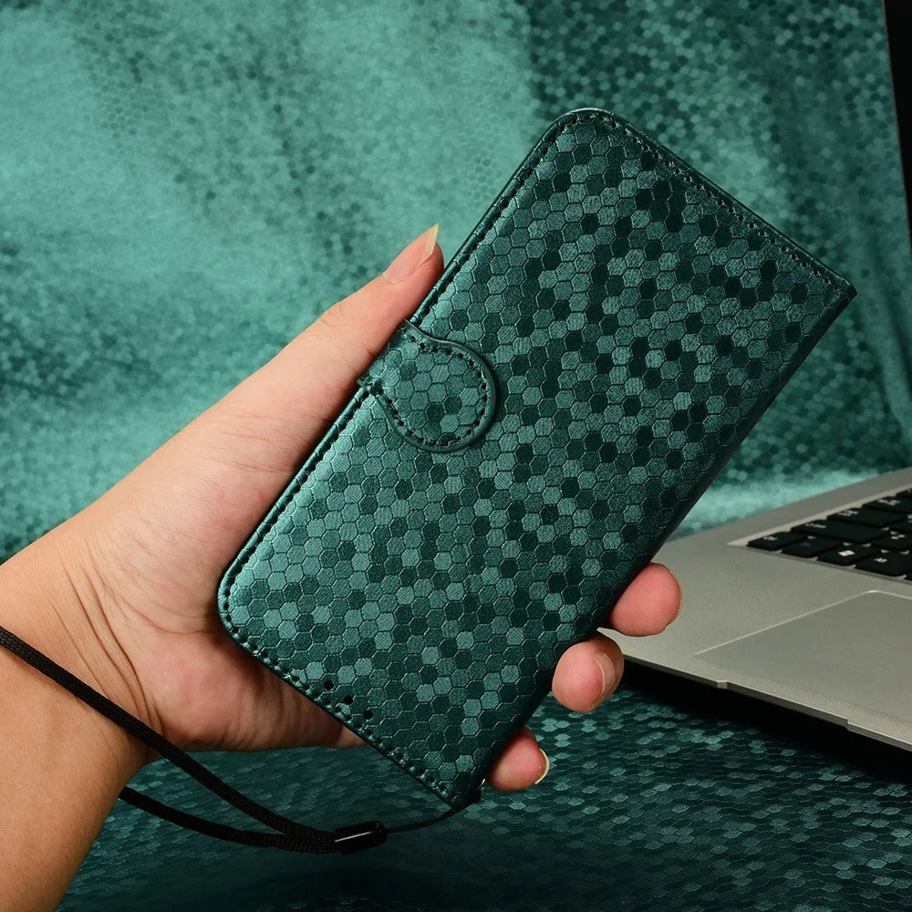 For Umidigi G9 5G / Note 90 Wallet Case Dot Pattern Imprint PU Leather Phone Cover - Green - 6