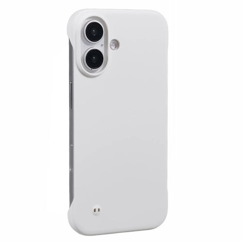 For iPhone 16 Case Hard PC Skin-Touch Phone Cover Frameless Breathable Cooling - White - 1