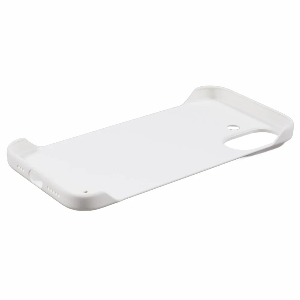 For iPhone 16 Case Hard PC Skin-Touch Phone Cover Frameless Breathable Cooling - White - 4